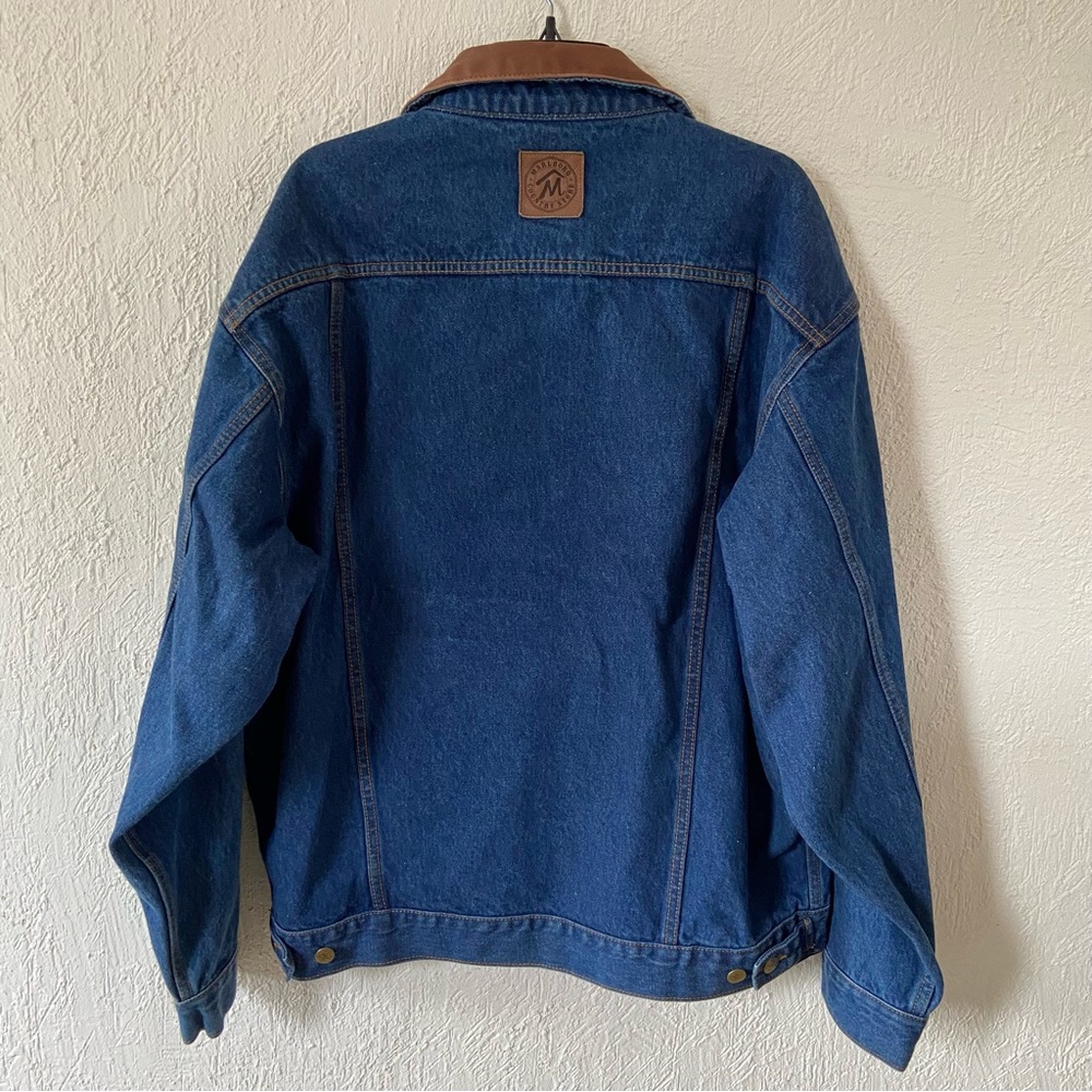 Vintage Marlboro Country Store Denim Jean Jacket Western Cowboy Rodeo Size XL - Picture 6 of 12